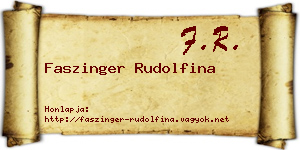 Faszinger Rudolfina névjegykártya